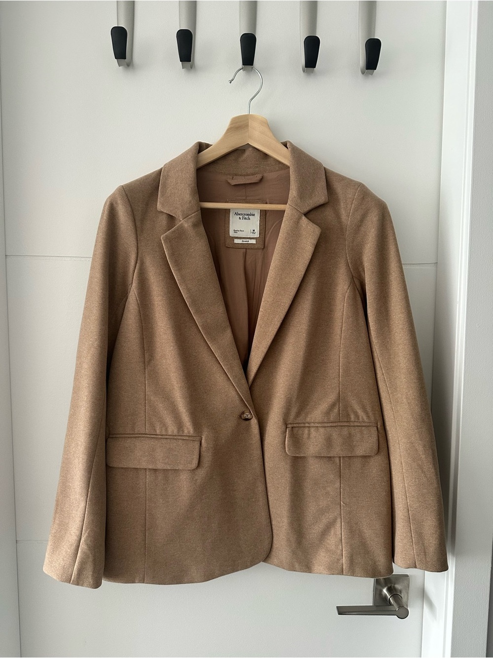 Abercrombie & Fitch Women's Single-Breasted Stretch Wool-Blend Blazer